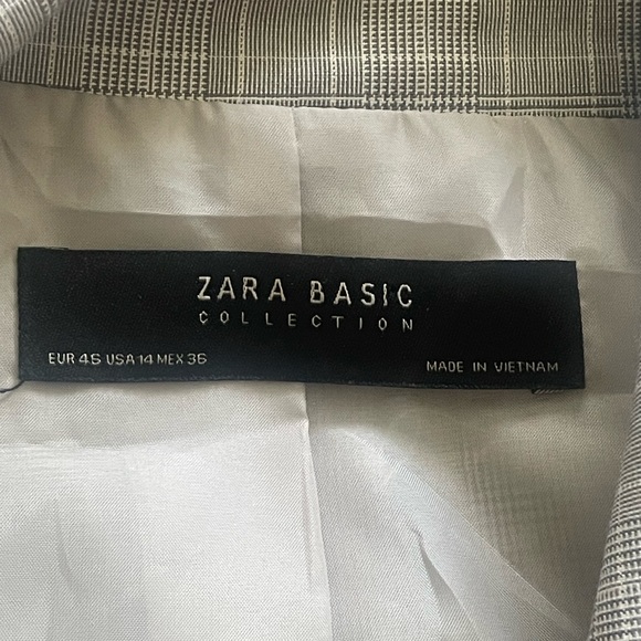 Zara Plaid Double Breasted Blazer - Picture 7 of 8